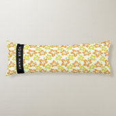 Gele Hibiscus, Oranje Hibiscus, Jouw naam Lichaamskussen (Voorkant)