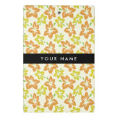 Gele Hibiscus, Oranje Hibiscus, Jouw naam Mini Klembord (Achterkant)