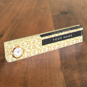 Gele Hibiscus, Oranje Hibiscus, Jouw naam Naambordje