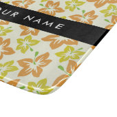 Gele Hibiscus, Oranje Hibiscus, Jouw naam Snijplank (Hoek)