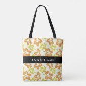 Gele Hibiscus, Oranje Hibiscus, Jouw naam Tote Bag (Achterkant)