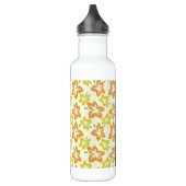 Gele Hibiscus, Oranje Hibiscus, Jouw naam Waterfles (Links)