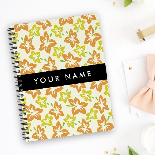 Gele Hibiscus, Oranje Hibiscus, Uw Naam Planner