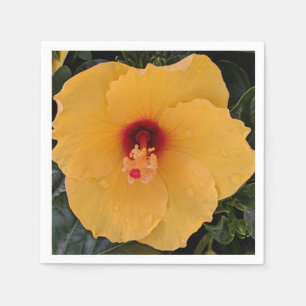 Gele Hibiscus papieren servet