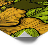 Gele hibiscus poster (Hoek)