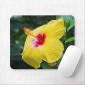 Gele Hibiscus Sideview Muismat (Met muis)
