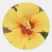 Gele hibiscus sticker (Voorkant)