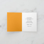 Gele Hibiscus & Swallows Floral Wedding Foto Bedankkaart (Binnen)