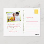 Gele Hibiscus Swirls & Swallows Floral Hartelijk d Briefkaart (Achterkant)