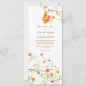 Gele Hibiscus Swirls & Swallows Floral Wedding Kaart (Voorkant)