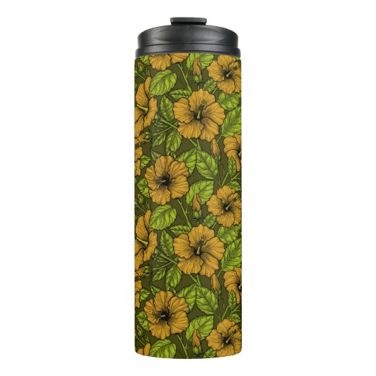 Gele hibiscus thermosbeker (Voorkant)