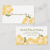 Gele Hibiscus Trouwtafel Plaats Kaarten Plaatskaartje (Voorkant / Achterkant)
