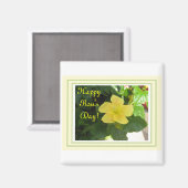 Gele Hibiscus voor de Boss Frig Magnet! Magneet (Voorkant / Achterkant)