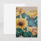 Gele hibiscus wenskaart (Voorkant / Achterkant)