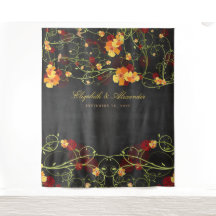 Gele Hibiscus & Zwaluwen Bloemen Bruiloft Achterwa