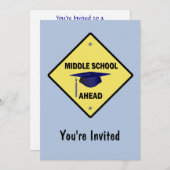 Gele Highway Sign Afstuderen Middle School Kaart (Voorkant / Achterkant)