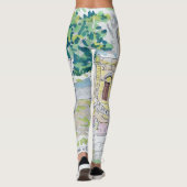 Gele Historische Villa Leggings (Achterkant)