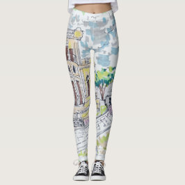 Gele Historische Villa Leggings