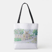 Gele Historische Villa Tote Bag (Achterkant)