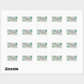 Gele Historische Villa Vierkante Sticker (Vel)