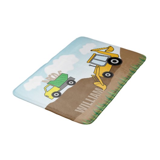 Gele hoes en pomp op maat badmat (Gekanteld)