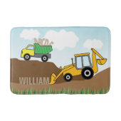 Gele hoes en pomp op maat badmat (Voorkant)