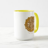 Gele HOGWARTS™ Crest Holiday Wreate Mok (Voorkant rechts)