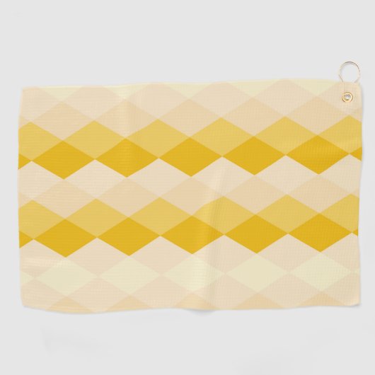 gele hombus golfhanddoek (Horizontaal)