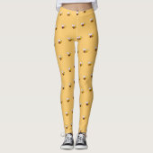 Gele hommels leuk grappig leggings (Voorkant)