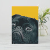 gele hond bedankkaart (Staand voorkant)