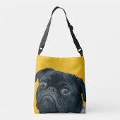 gele hond crossbody tas (Achterkant)