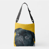 gele hond crossbody tas (Voorkant)