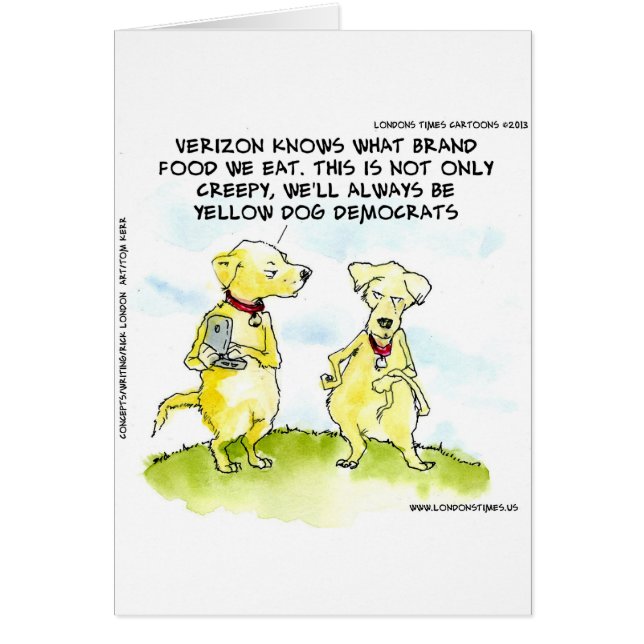 Gele hond-democraten Funny (Voorkant)