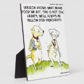 Gele Hond Democraten Grappig Fotoplaat (Zijkant)