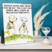Gele Hond Democraten Grappig Fotoplaat (Zijkant)