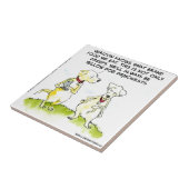 Gele Hond Democraten Grappig Tegeltje (Zijkant)