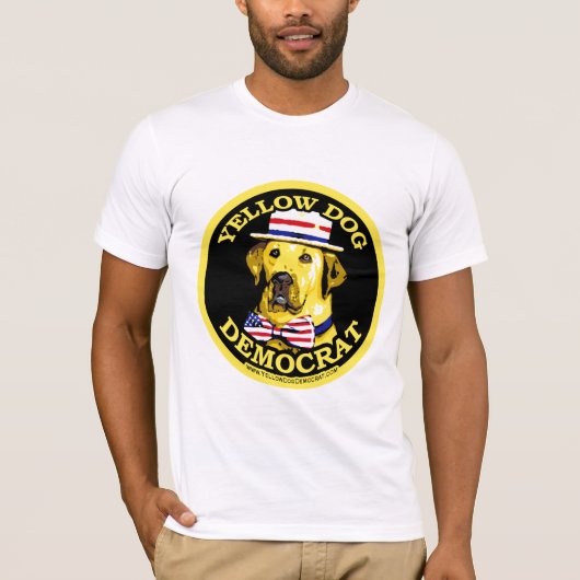 Gele hond-democratisch Shirt  (Voorkant)