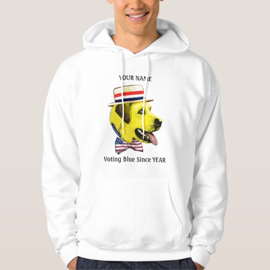 Gele hond-democratisch Shirt (Voorkant)