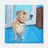 Gele hond magneet (Voorkant)