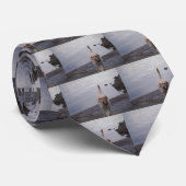 Gele hond op dock gele labrador stropdas (Opgerold)