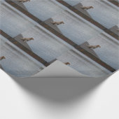 Gele hond op het dok cadeaupapier (Hoek)