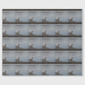 Gele hond op het dok cadeaupapier (Vlak)