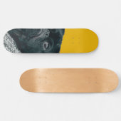 gele hond persoonlijk skateboard (Horizontaal)