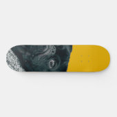 gele hond persoonlijk skateboard (Horizontaal)