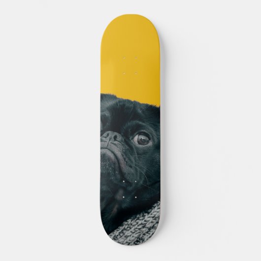 gele hond persoonlijk skateboard (Voorkant)