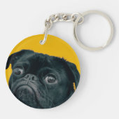 gele hond sleutelhanger (Achterkant)