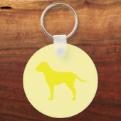 Gele Hond Sleutelhanger (Voorkant)