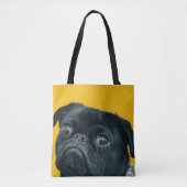 gele hond tote bag (Voorkant)