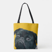 gele hond tote bag (Achterkant)