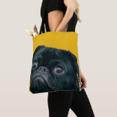gele hond tote bag (Dichtbij)